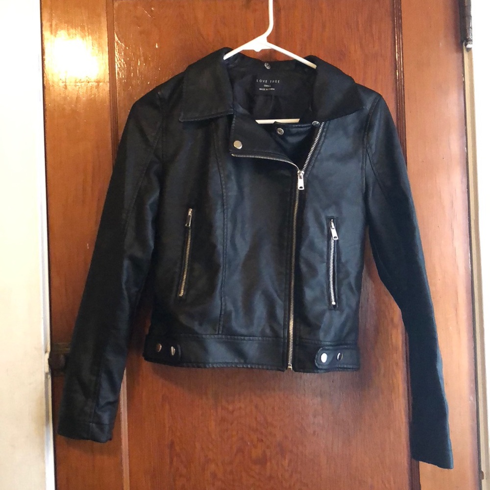 Black Leather Biker Jacket